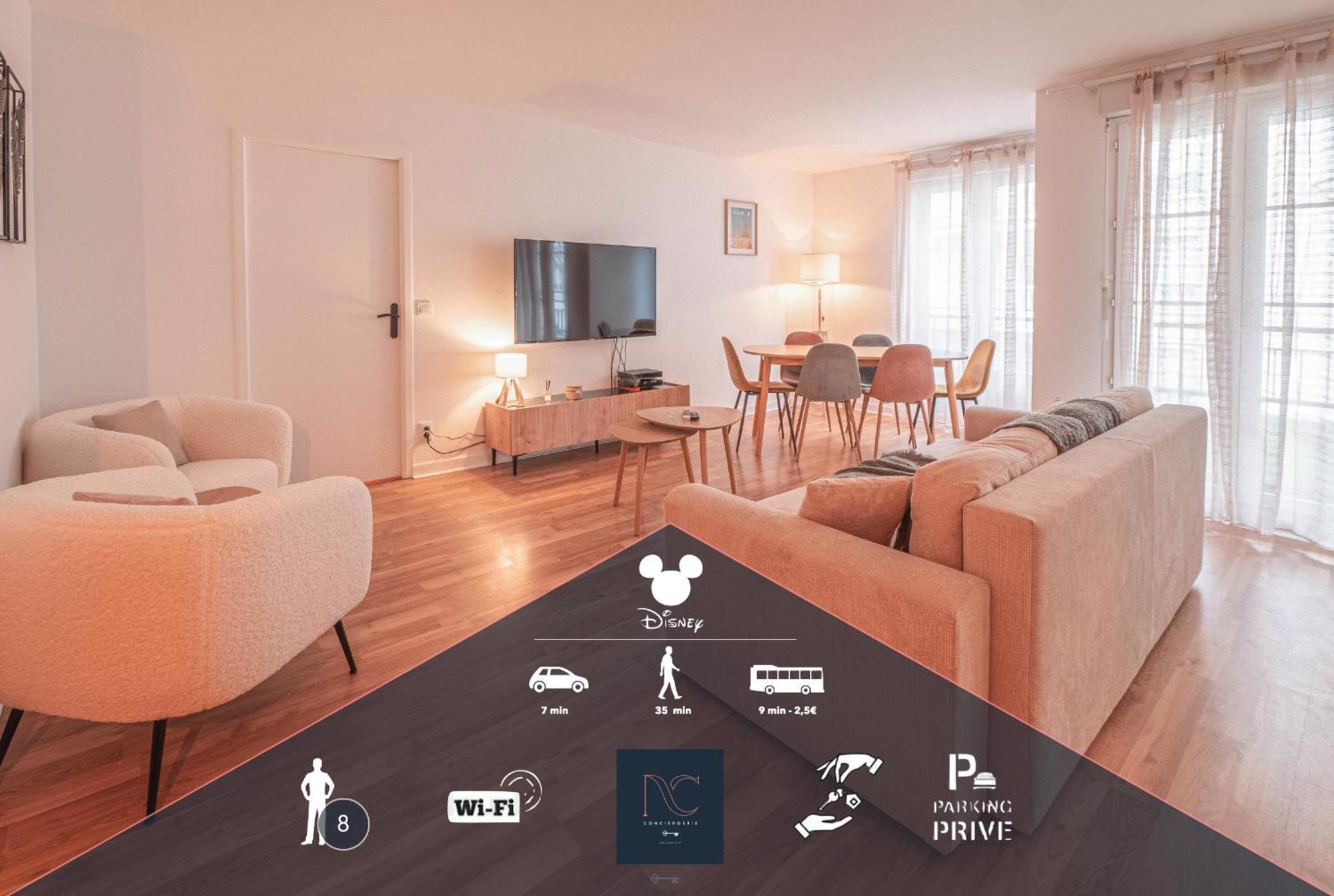 *Disneyland-Paris* 8Pers, Wifi, 2 Parkings Serris Eksteriør bilde